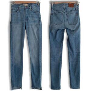 MADEWELL | 9" High-Rise Skinny Crop Light Blue Jeans Sz 24